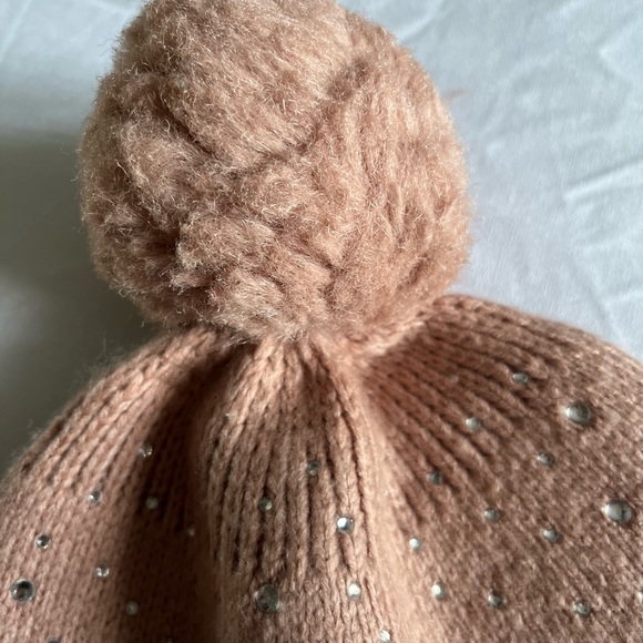 Victoria's Secret Blush/Pink & Rhinestone Stocking Cap Hat - Picture 3 of 6